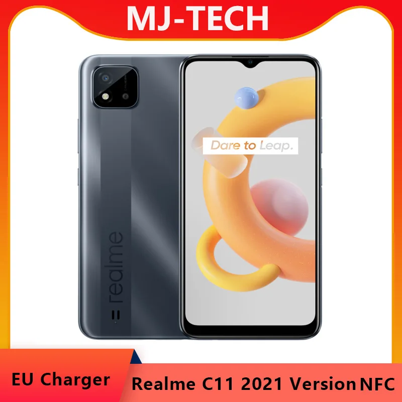 Новый realme C11 2021 Версия ОС: Android 10 6 5 &quotHD + 5000 мА/ч 8MP AI Камера ЕС Зарядное устройство 3