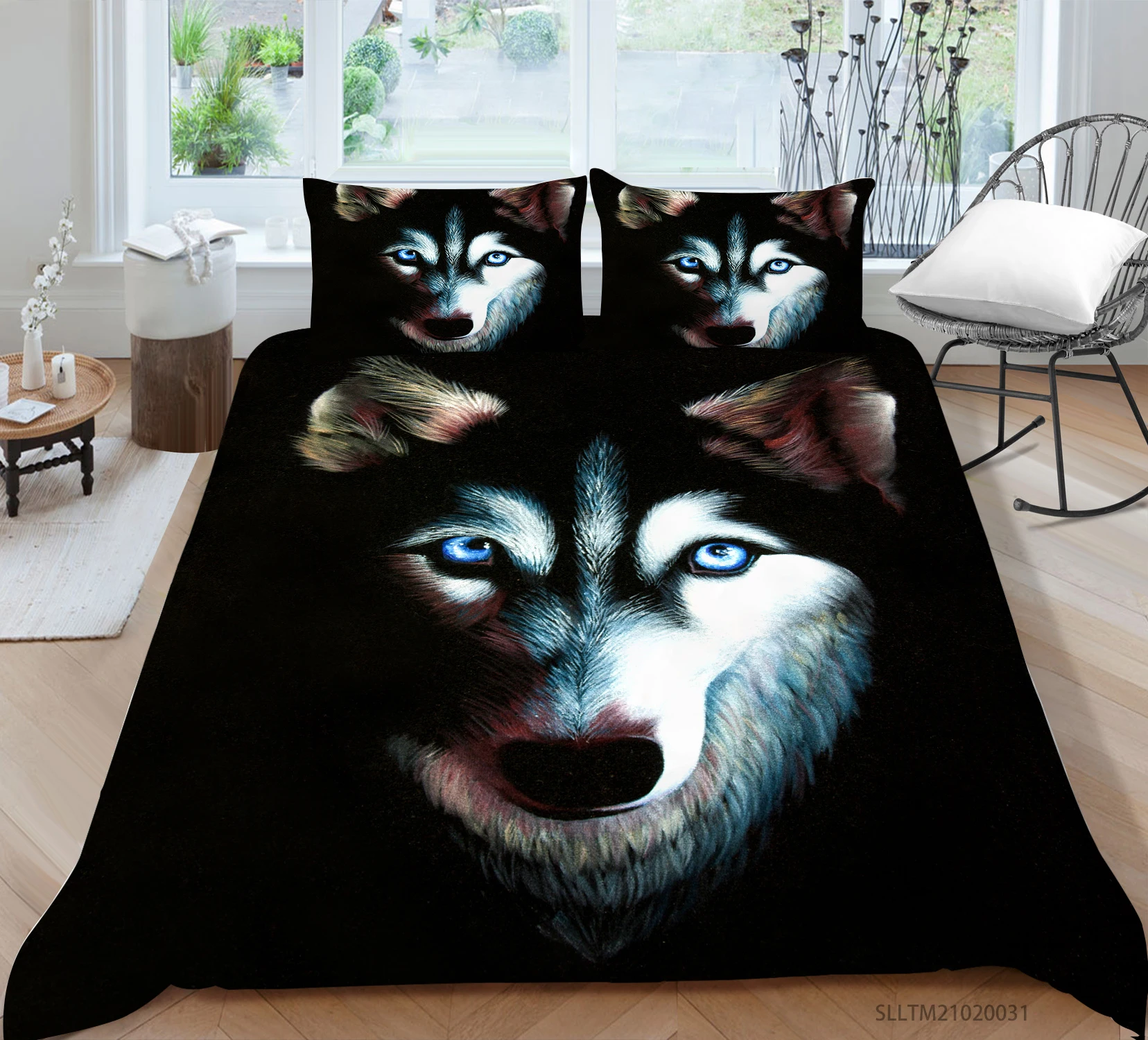 

Комплект постельного белья из 2/3 предметов, мягкое цифровое 3d-изображение волка, пододеяльник на молнии, односпальный, двухспальный, полнор...