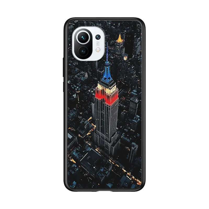 

New York City for Xiaomi Mi 11 10T Note 10 Ultra 5G 9 9T SE 8 A3 A2 A1 6X Pro Play F1 Lite 5G Black Phone Case
