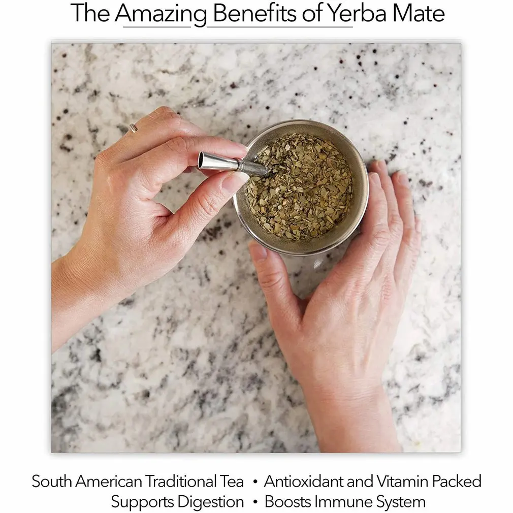 Mate Gourd Set Double-Wall Stainless Steel Tea Cup and Bombilla Includes Yerba (Cup) With One | Дом и сад