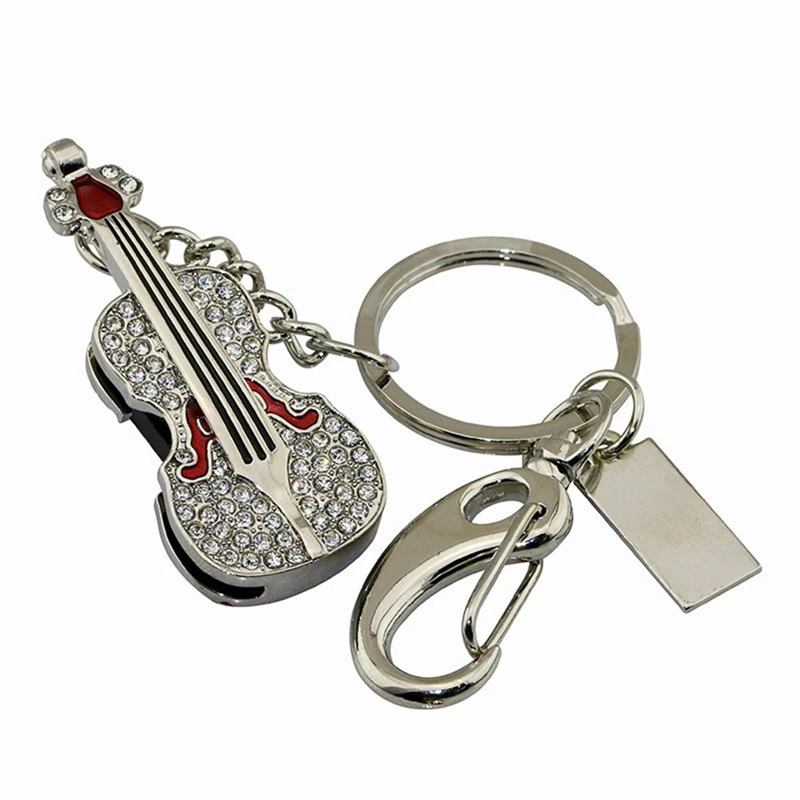 Металлический кристалл гитара USB флеш накопитель U диск 8GB Pen Drive 16GB 32GB Pendrive 64GB 128GB