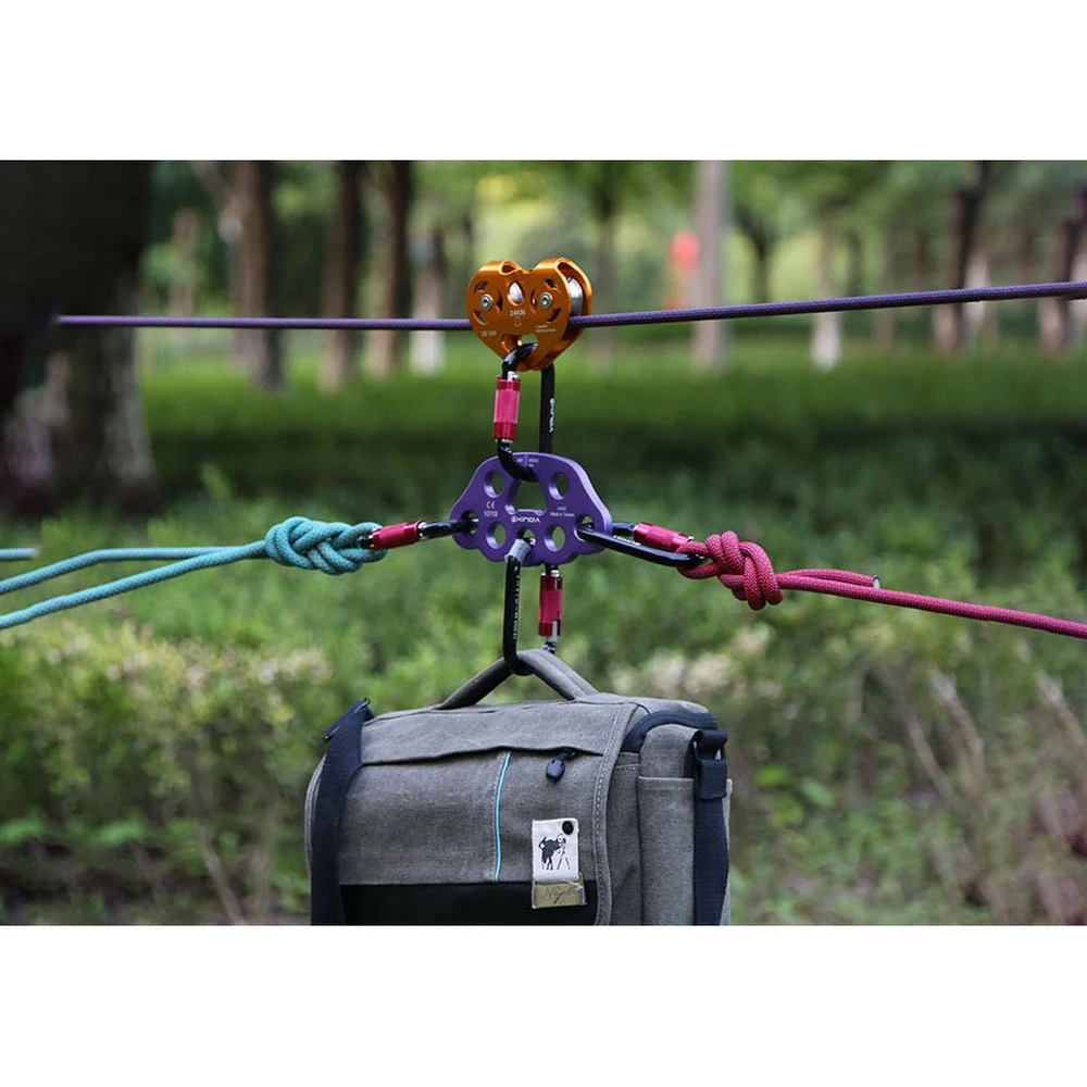 Ropeway двойной слайд: ЗИП-высотные открытый транспортировки канатной шкив с