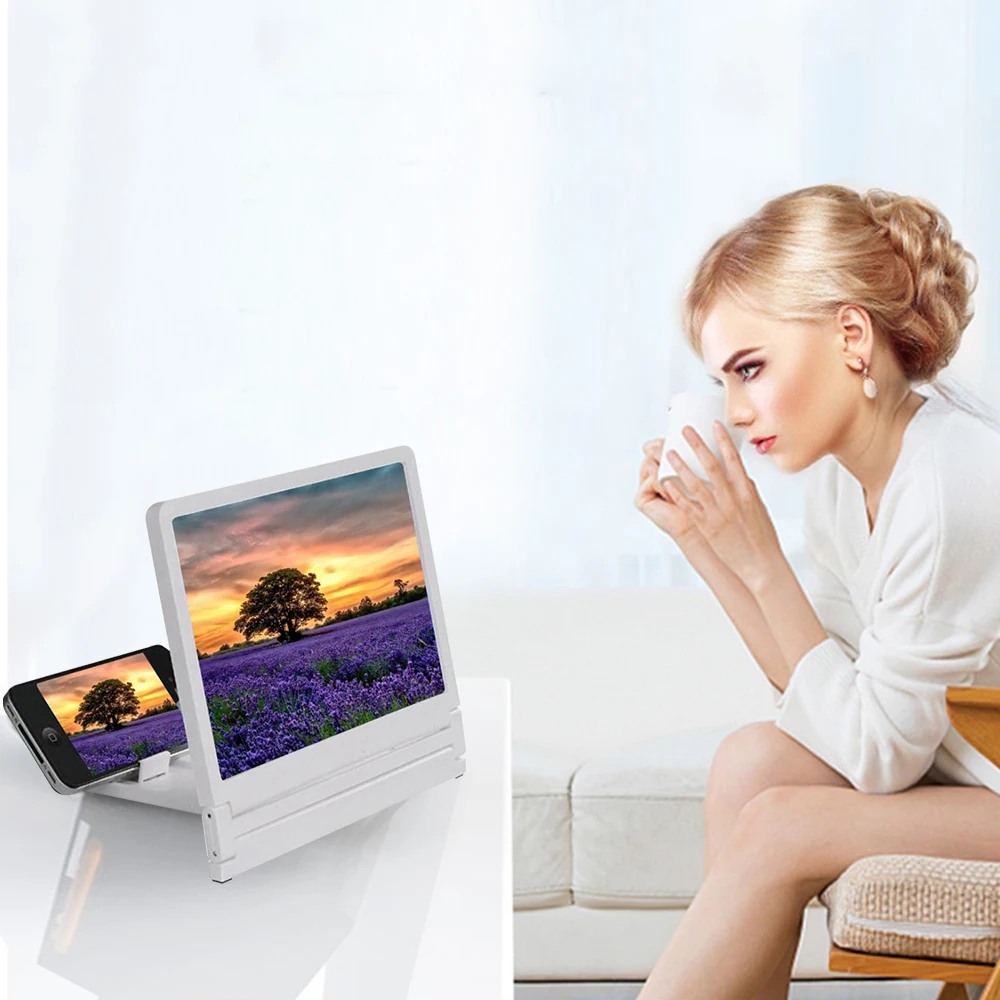 Оптовая продажа складное увеличительное стекло для смартфона HD подставка