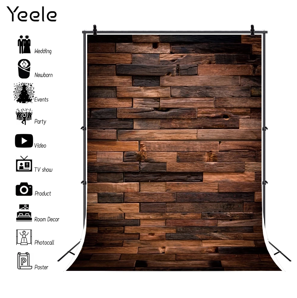 Виниловый фон для фотосъемки новорожденных с изображением коричневых