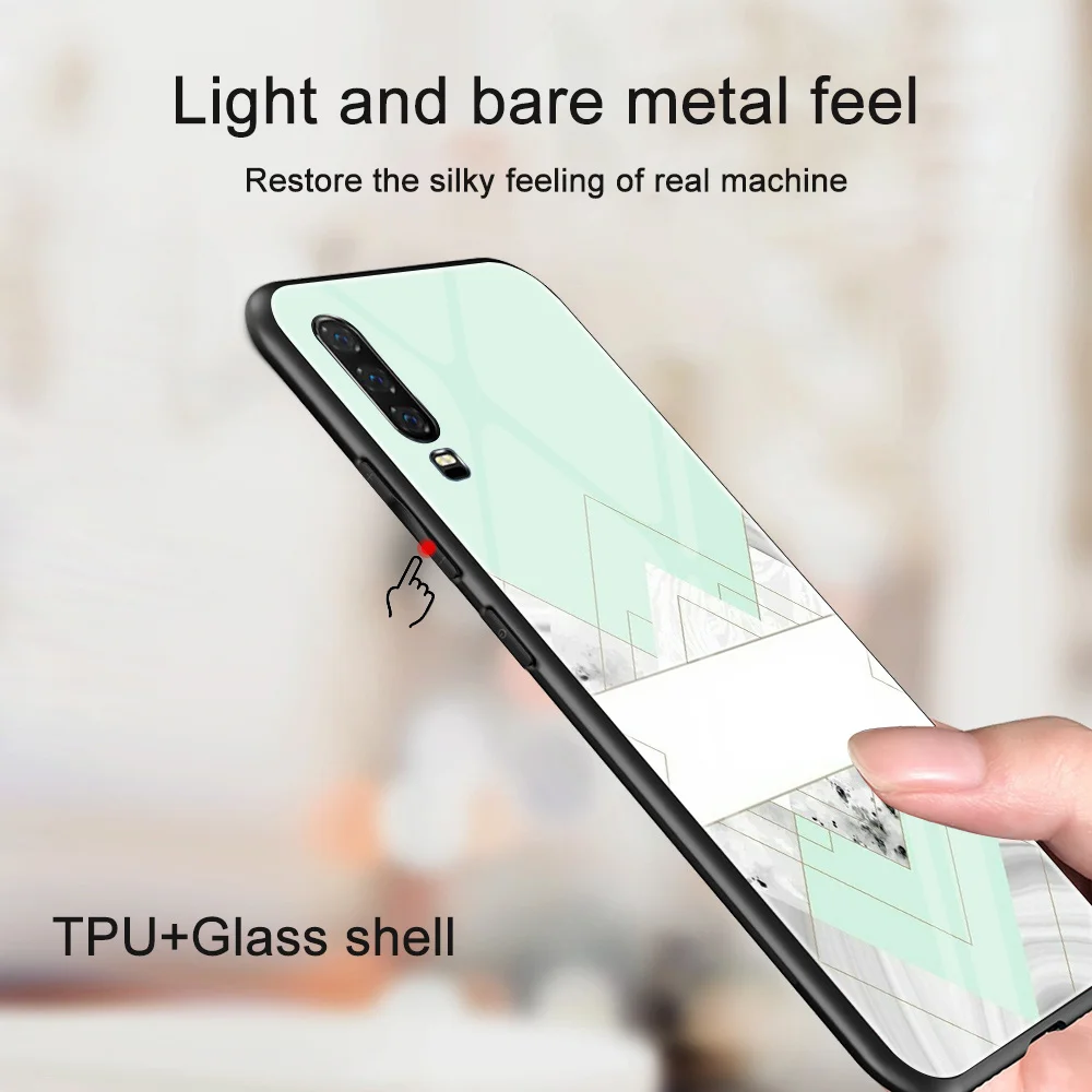 

Case for Huawei P30 P20 P40 Lite Pro P Smart Plus 2019 Honor 30 20 10 Pro Mate 40 30 20 Lite Pro Glass Phone Cases Funda Marble