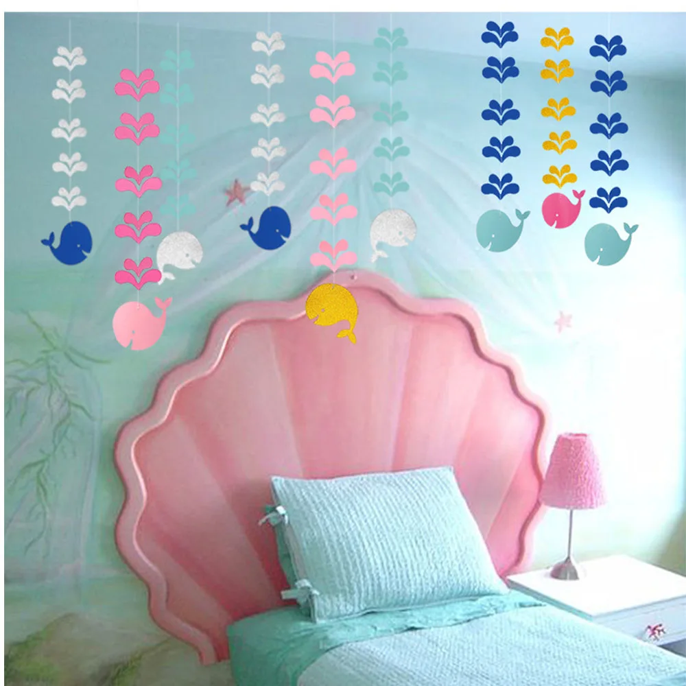 3 шт./компл. КИТ спрей бумага подвесные гирлянды Морской стиль комнаты украшения