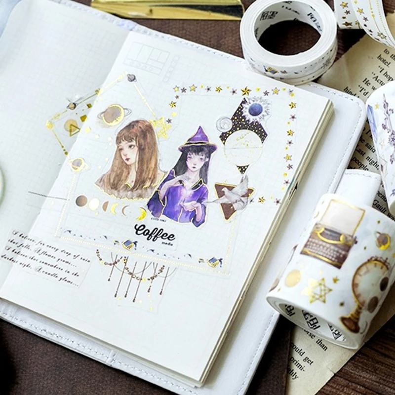 Бронзирующая японская бумажная лента Girl creator дневник сделай сам бумажные ленты