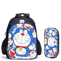 16 inch doraemon children backpack lovely schoolbag boys and girls orthopedic backpack pencil bag sets