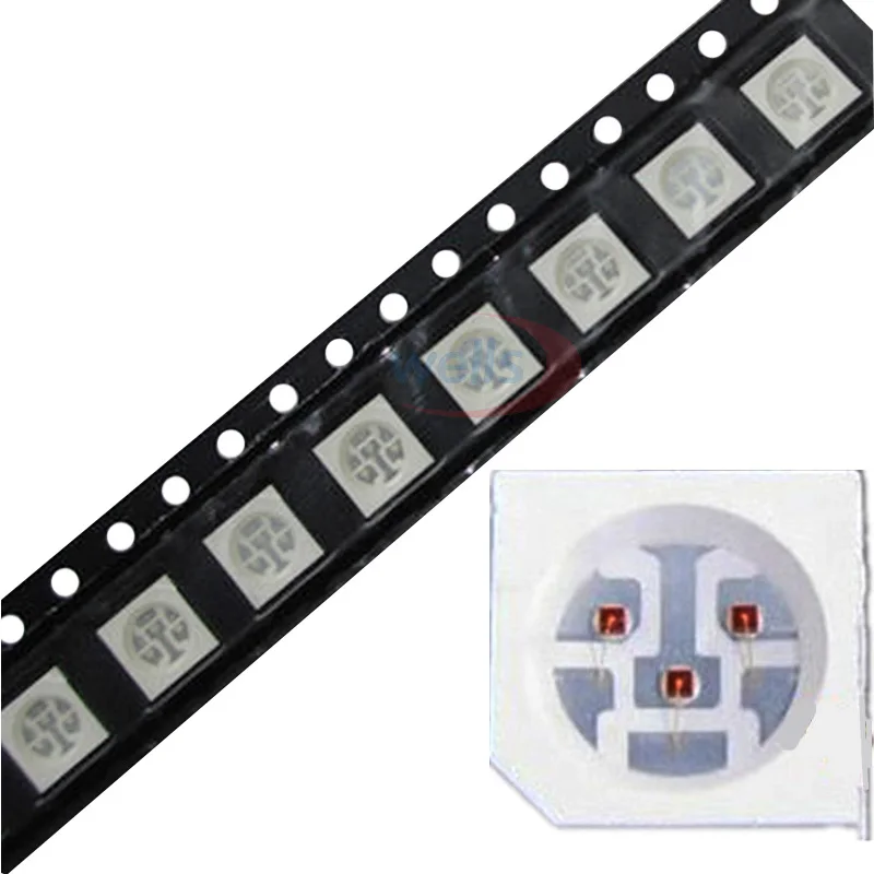 1000 шт. PLCC-6 5050 SMD 3-CHIPS белый/теплый белый/RGB светодиодный чип 10000mcd светильник | Лампы