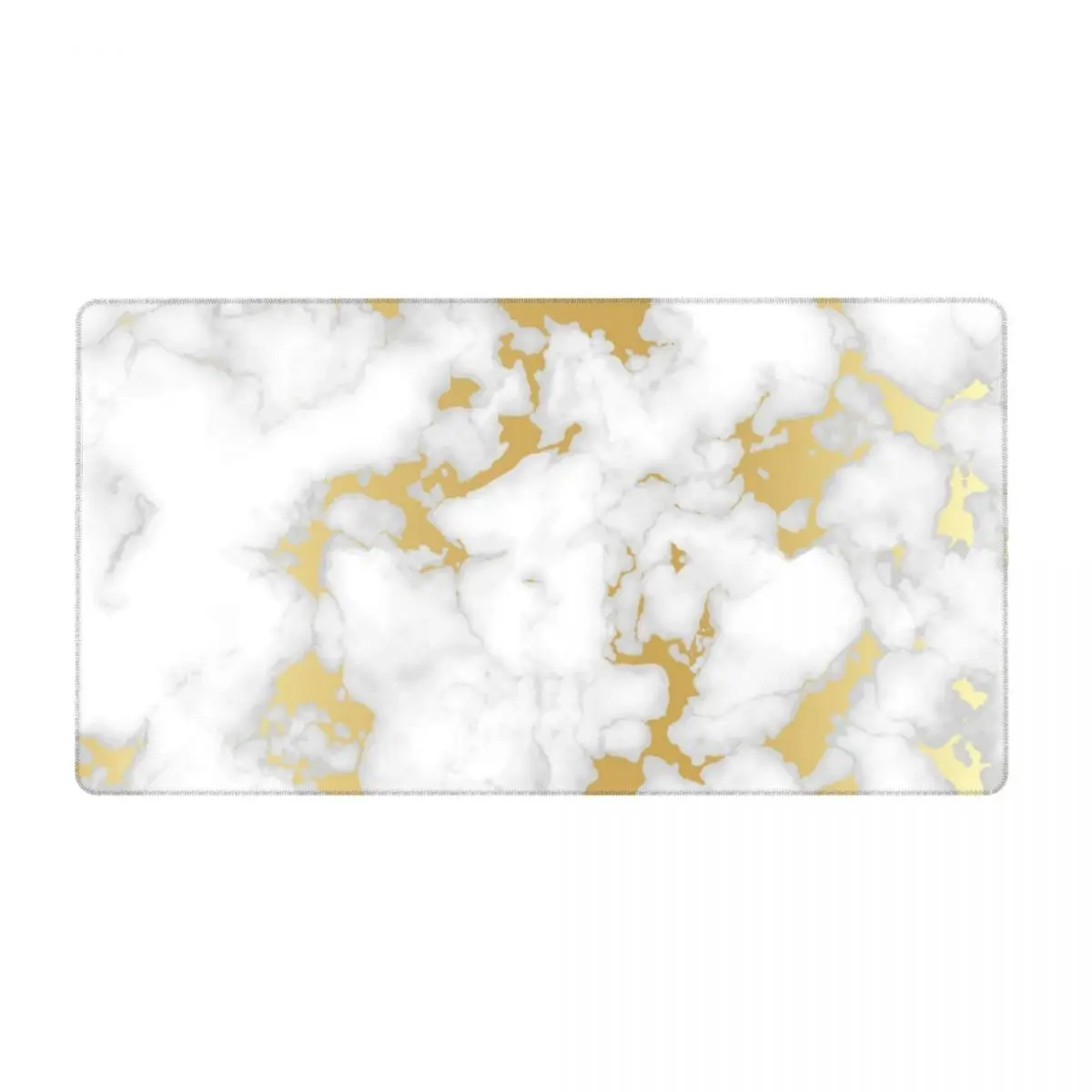 

White Grey And Gold Luxury Marble Gaming Mouse Pad Keyboard Mouse Mat Boho Big Anti-slip Natural Rubber Mousepad for Gamer