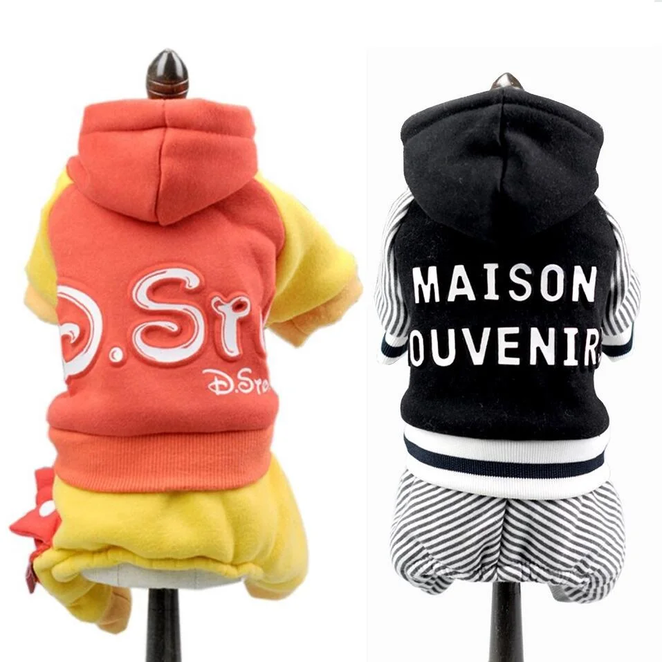 Осенняя теплая одежда для домашних животных Тедди яркий наряд комбинезон