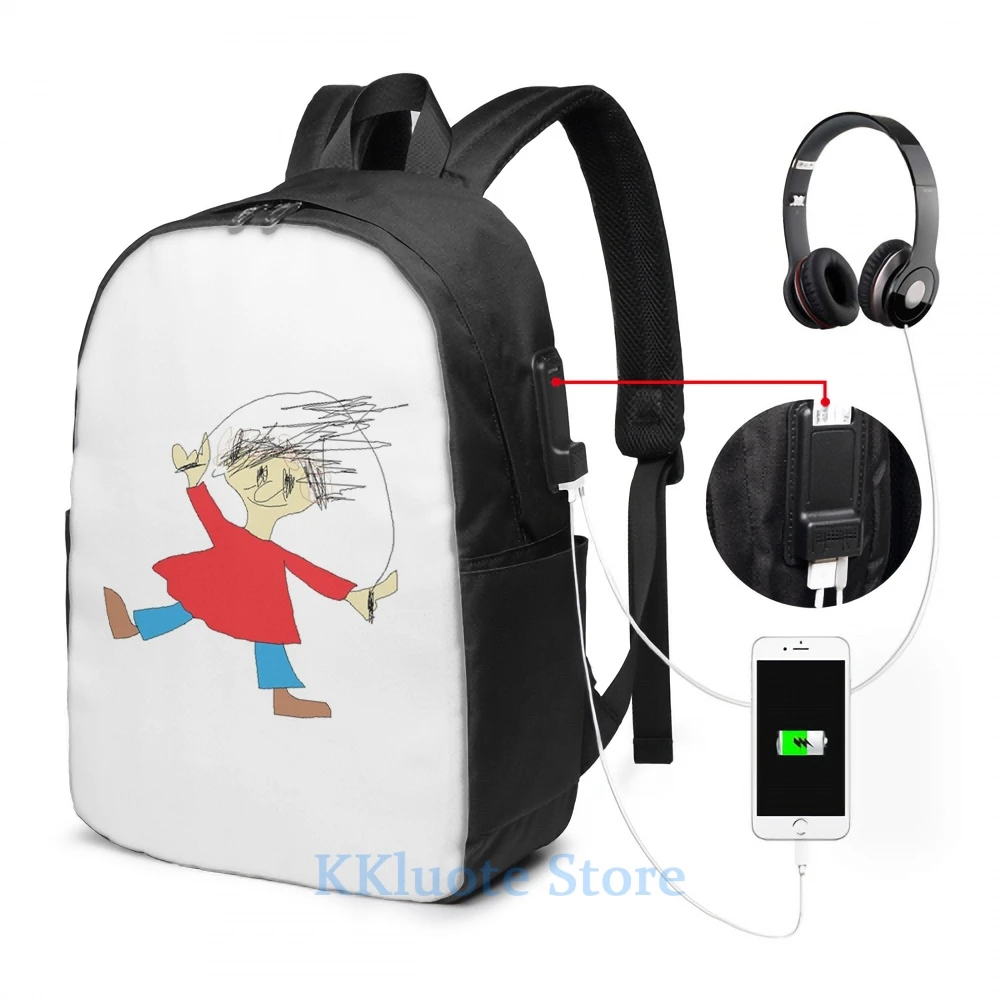 Funny Graphic print Baldis Playtime (Classically Textless) USB Charge Backpack men School bags Women bag Travel laptop | Багаж и сумки