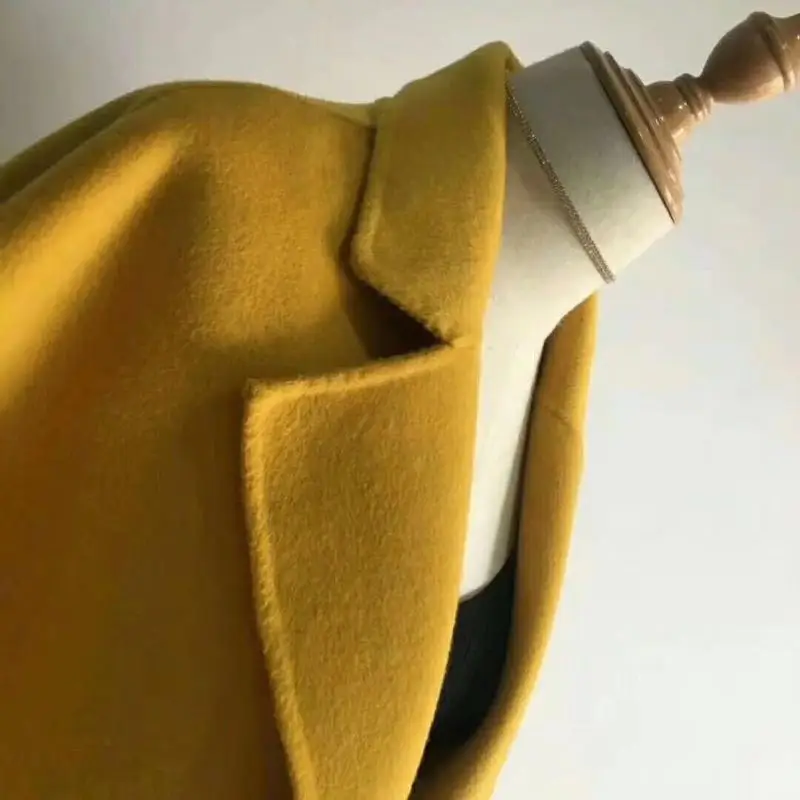 

Double-sided overcoat cashmere European station bathrobe women's autumn and winter coat woolen overcoat bathrobe style