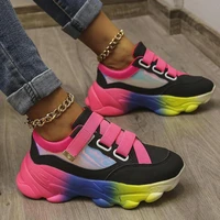 womens sneakers with platform korean ladies shoes woman shoes tennis female thick sole large fashion casual colorful roses 2021