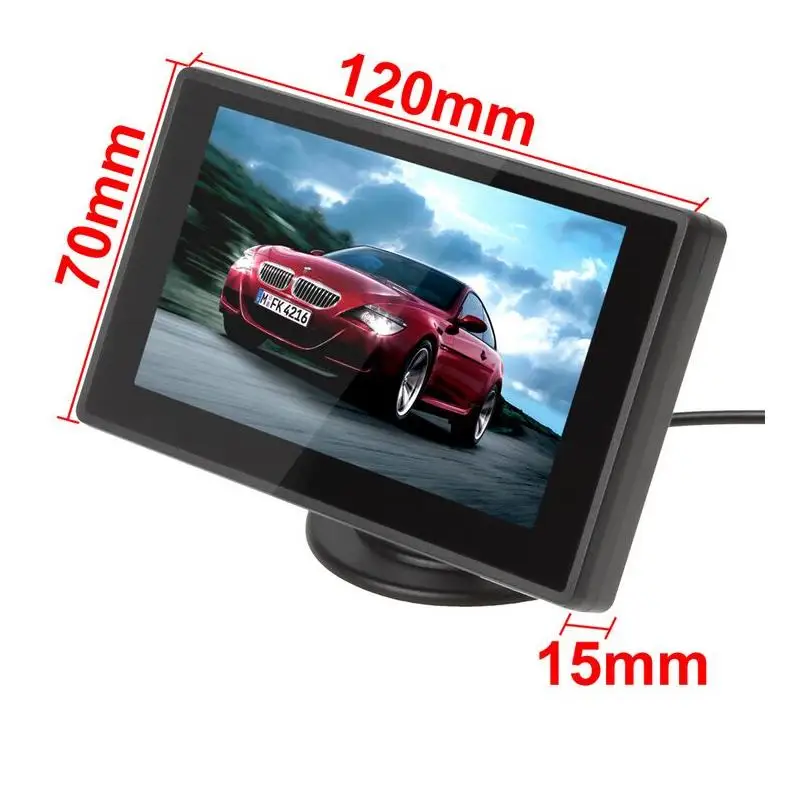 XYCING 4,3 дюймов цветной TFT lcd автомобильный монитор заднего вида Автомобильный резервный монитор парковки для камеры заднего вида DVD VCD