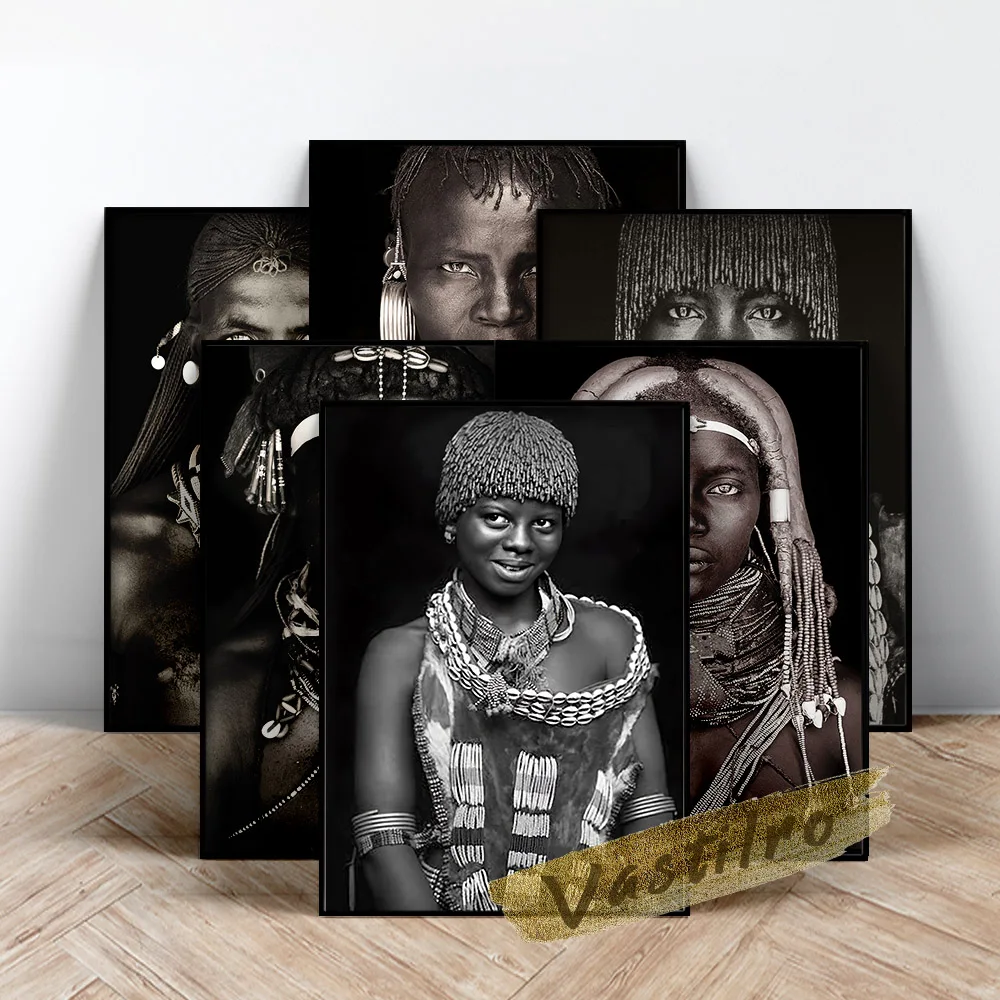 

African Black Tribal Culture Art Prints Poster Portrait Photography Wall Picture Canvas Painting Modern Living Room Home Decor