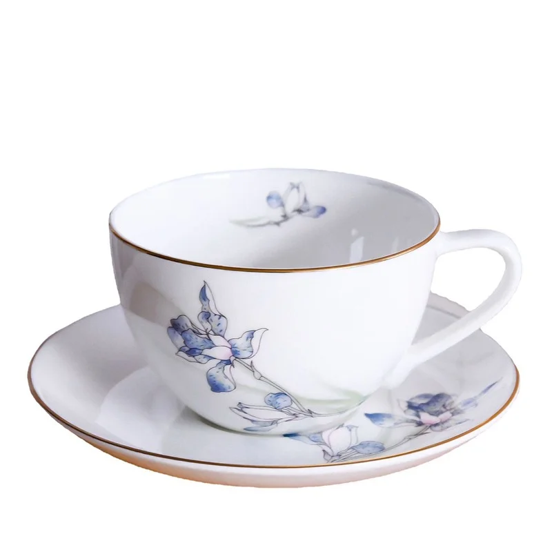 

Classic Fancy Tea Cups White Ceramic Fashion Chinese Style Afternoon Tea Cup Set Luxury Jogo De Xicaras Drinkware Set OC50CC
