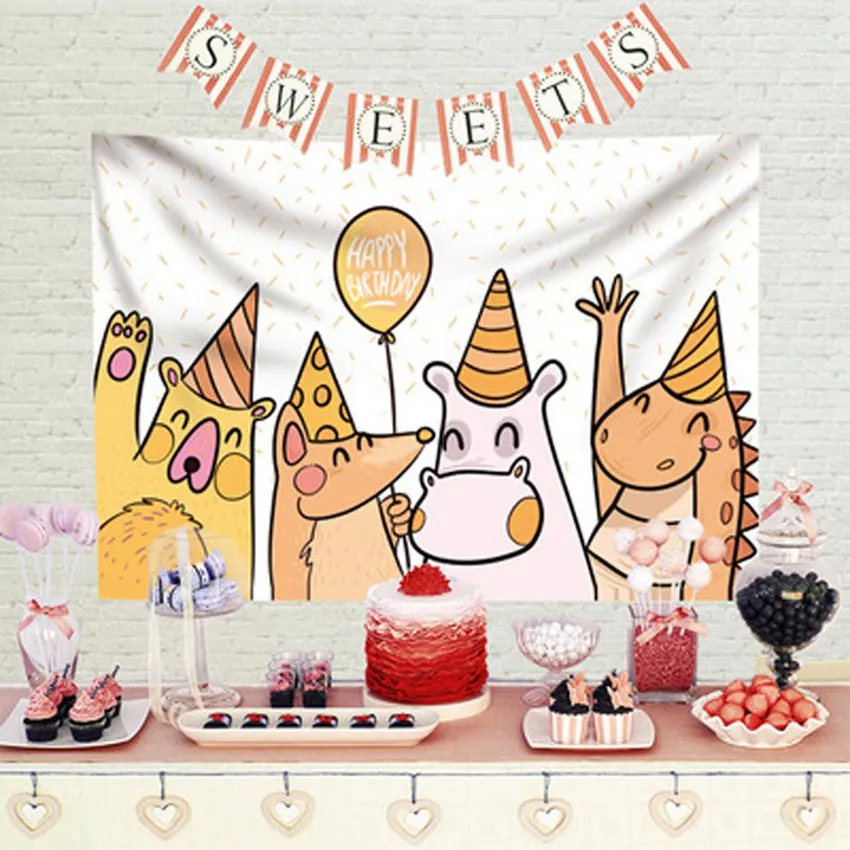 

Birthday Party Hanging Cloth Wall Background Cloth Decoration Wall Tapestries Holiday Blessing Tapestry Wall Carpets Dorm Decor