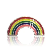 rainbow enamel pin custom colorful cartoon brooches bag clothes lapel pin badge cute jewelry gift for kids girls