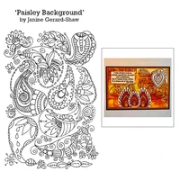 2021 new retro pattern clear stamps for diy craft making paisley background card album paper scrapbooking no metal cutting dies