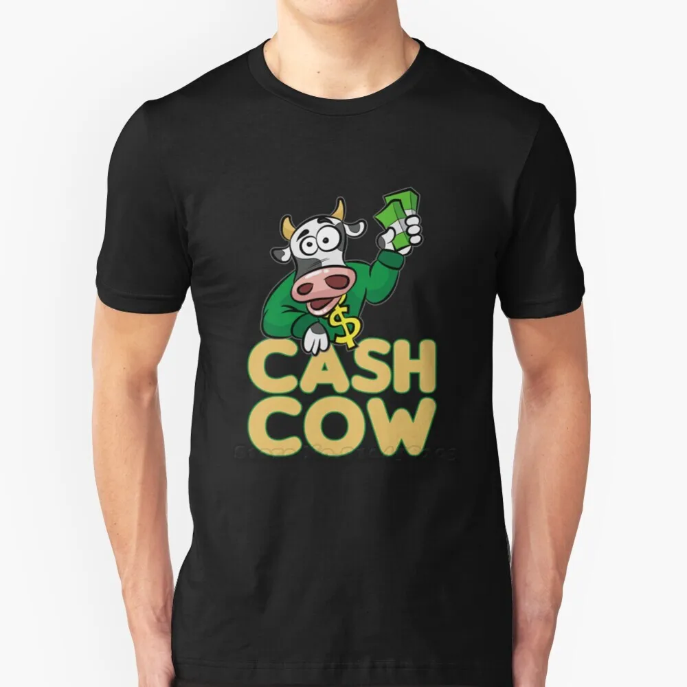 Cash Cow Moneymaker Stake Trader Broker Funny Gift Short Sleeves T-Shirt Men Fashion Summer Tops 100％ Cotton Funny Tee Shirt