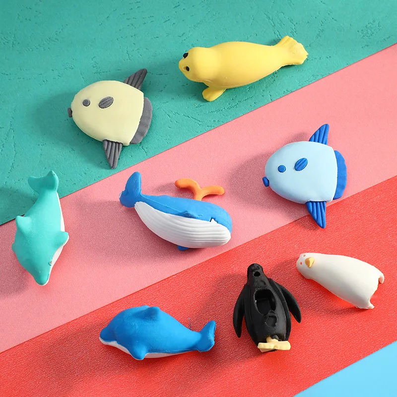 Динозавр Дельфин ластик Панда Творческий мультфильм Животные Резиновый Щенок