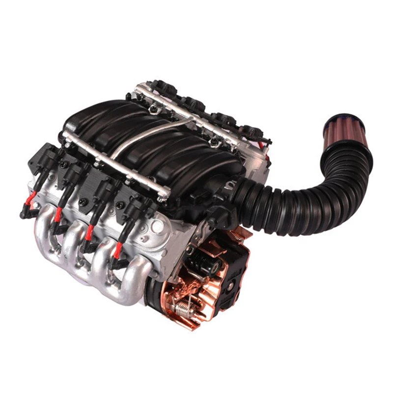 V8 6.2L имитации двигателя крышка радиатора вентилятор для 1/10 весы Trx4 Jeep Land Rover