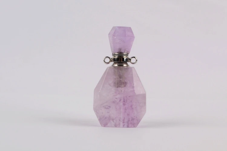 Amethyst BOROSA multi-kind натуральный камень духи украшение с бутылочкой, 3 шт Серебряный Радужный флюорит аметисты духи Адаптер для установки на бутылку WX1197 - Окраска металла: Amethyst