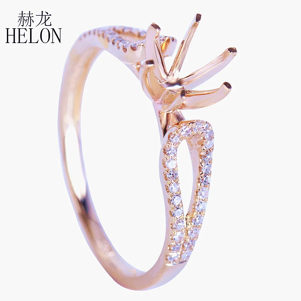 HELON 6 мм 5 круглый разрез твердое 10 к желтое золото 0.2CT подлинные натуральные