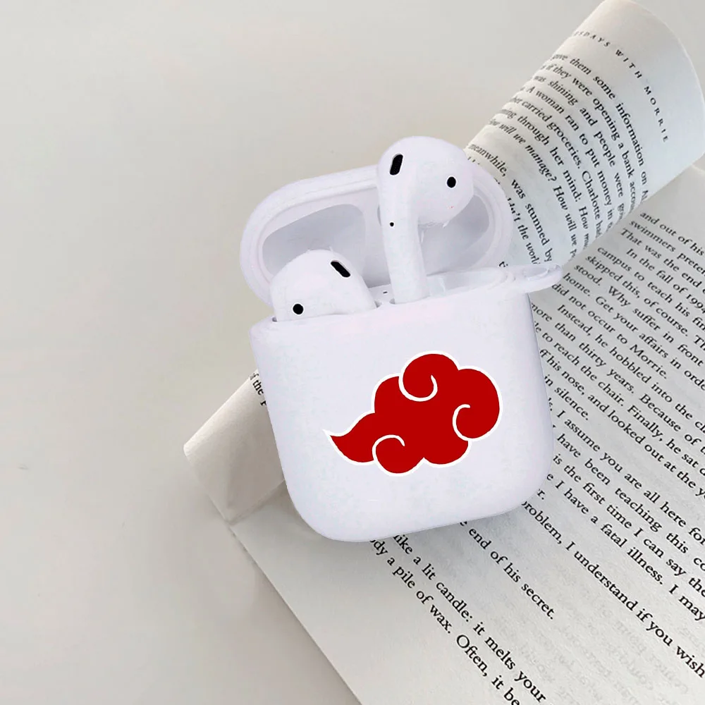 

Hot Japanese Anime Naruto Kakashi Sasuke Soft white AirPod case for Apple AirPods 1 2 Wireless Bluetooth Earphone Cover Coque