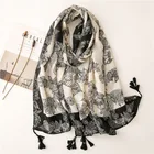 Модная Роскошная брендовая шаль с цветочной кисточкой, шарф, Женская качественная пляжная Солнцезащитная шаль, женский платок, мусульманский женский хиджаб