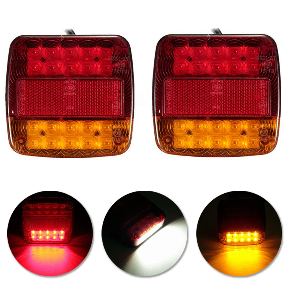 

12V LED tail lights Super bright Brake Accessories Turn Signal Universal Truck Replacement
