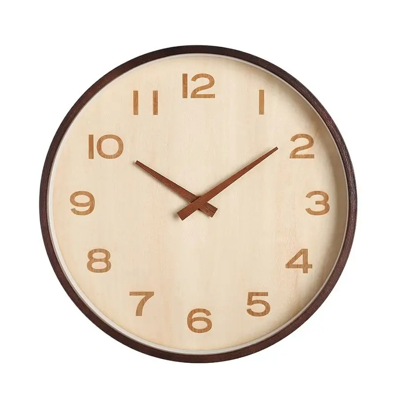 

Деревянные настенные часы в скандинавском стиле, тихие современные большие настенные часы с деревянной иглой, идеи для подарка, домашний де...