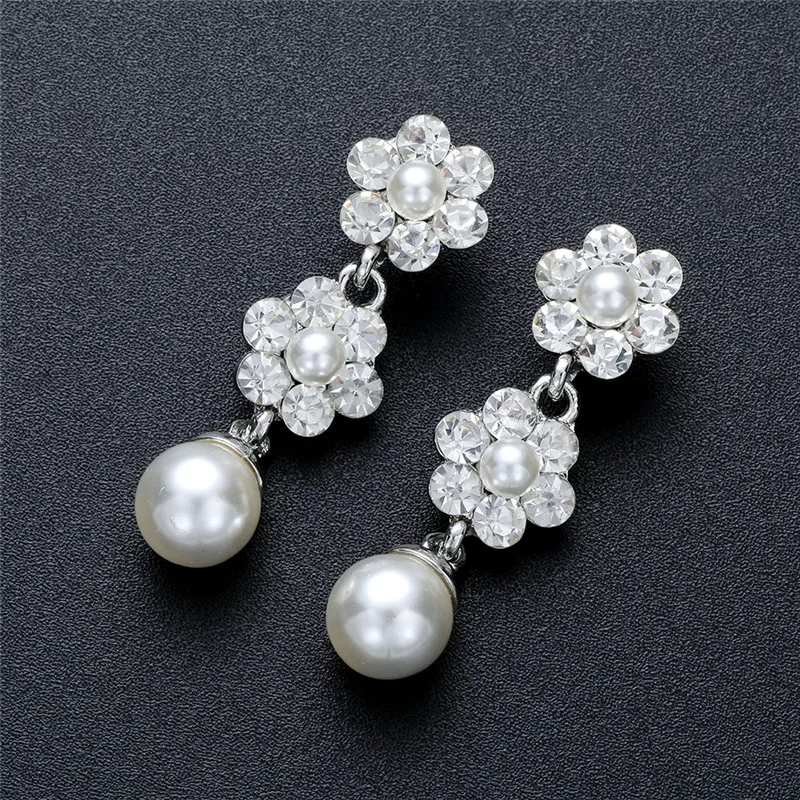 CC свадебные аксессуары для невесты женские серьги гвоздики и ожерелье 2 шт.