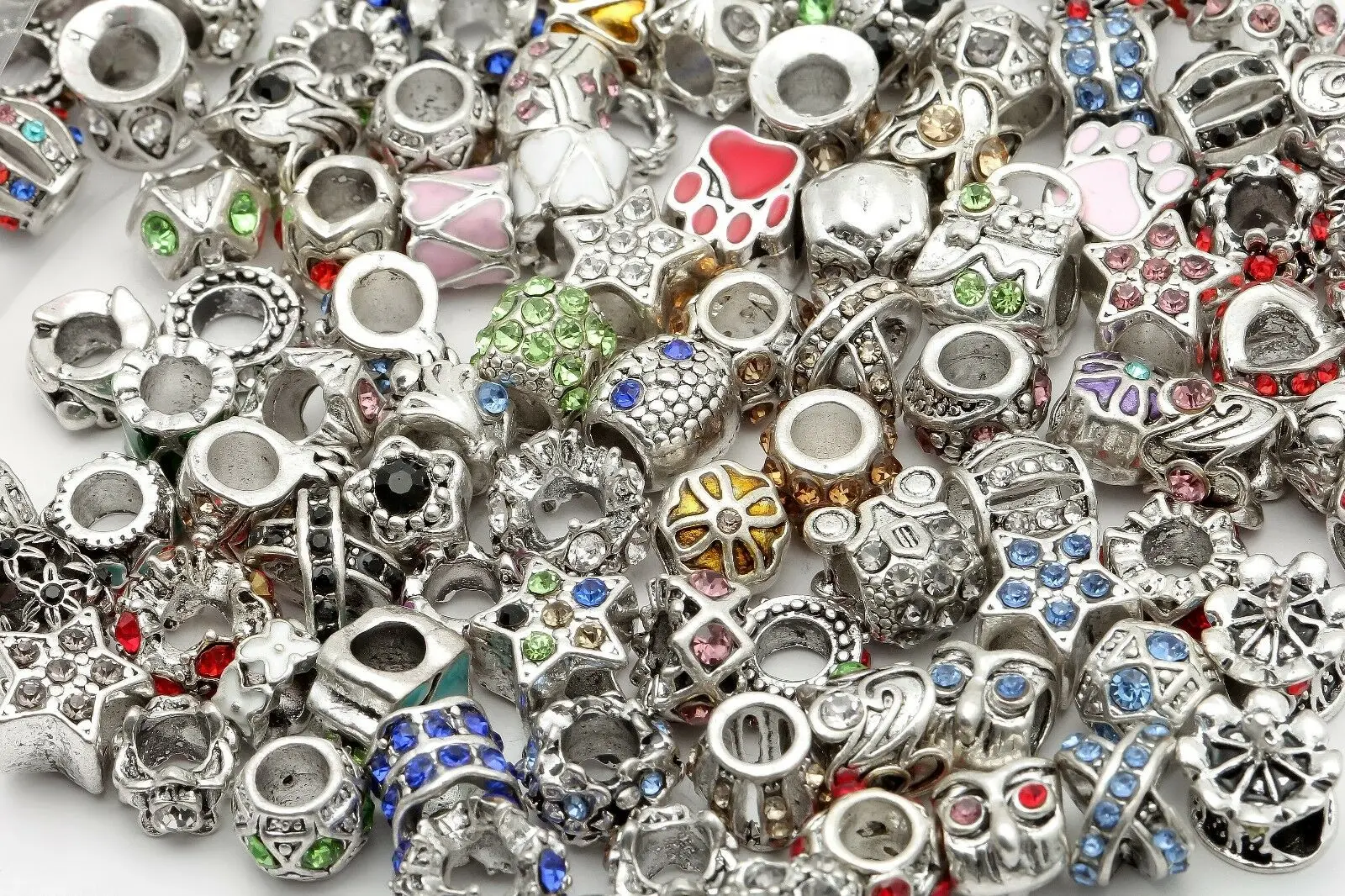 

Wholesale Tibetan Silver ColorMixed Size Big Hole Loose Beads For Jewelry Making DIY Bracelet Needlework Charm Supplier