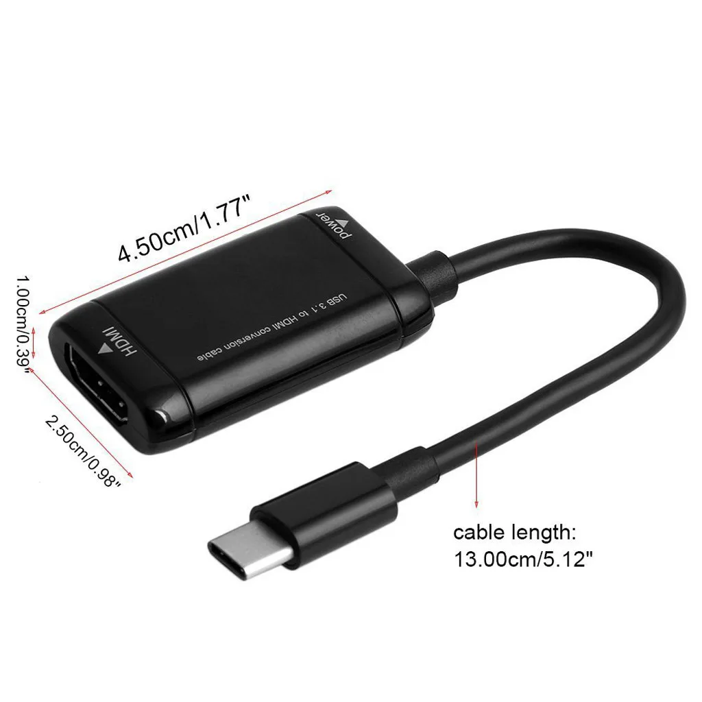 USB-C Type C to HDMI-compatible Adapter USB 3.1 TV Cable For Android Phone Tablet Converter for MacBook Air Pro Huawei | Электроника