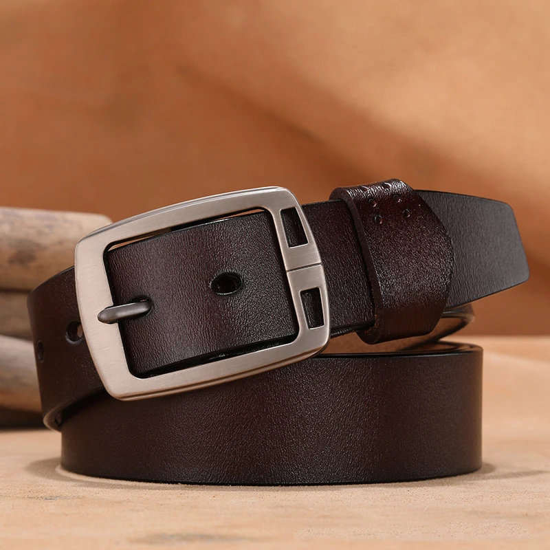 

100 130 140 150 160 170cm Big Plus Size Men Belt Real Genuine Leather Waist Strap High Quality Jeans Pin Buckle Waistband Belts
