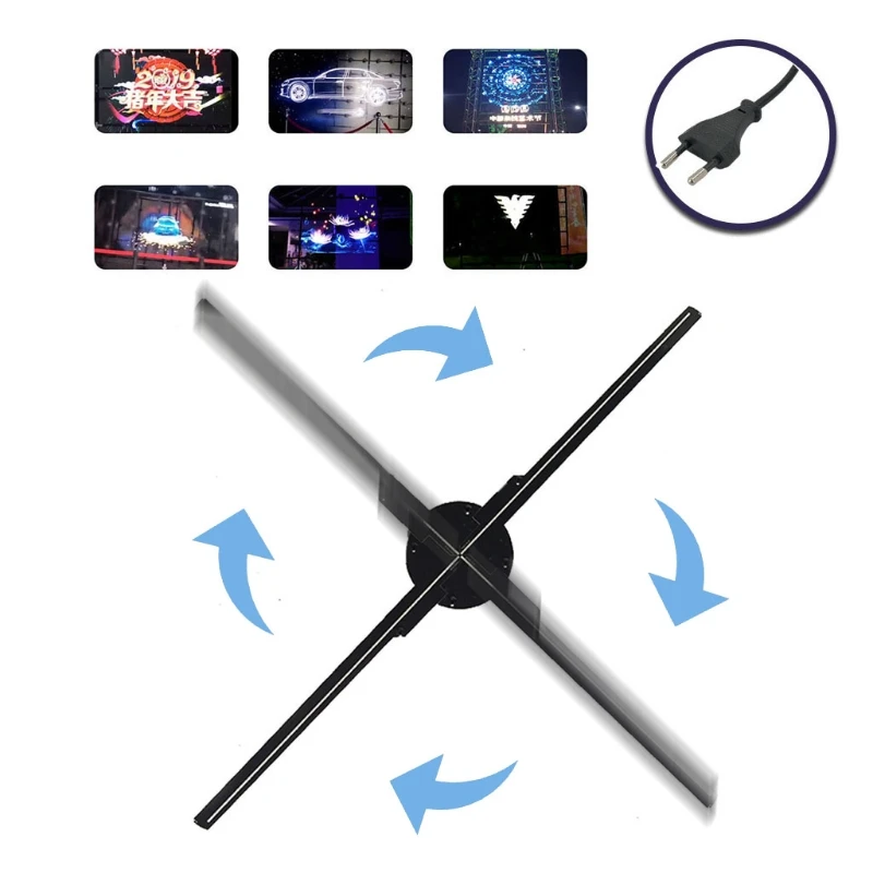 

Обновленный 3D голограммный рекламный вентилятор дисплея с высоким разрешением и Wi-Fi добавлен голографический проектор веер для бизнеса ма...