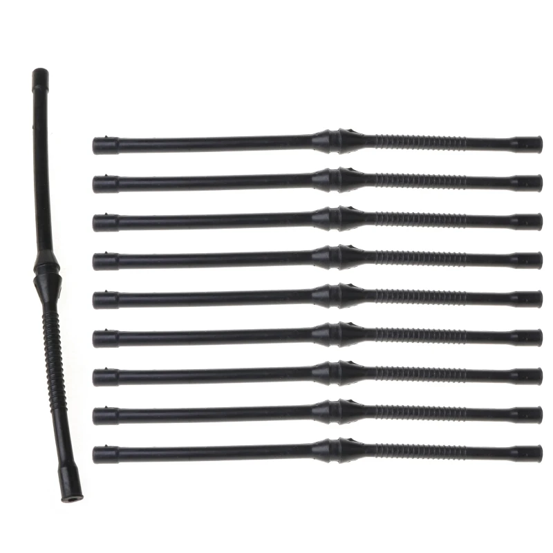 

10X Black Fuel Hose Pipe For Chinese Chainsaw 4500 5200 5800 45cc 52cc 58cc MT-9999 Plastic Fuel Hoses Pipes 10pcs/set Tool Part
