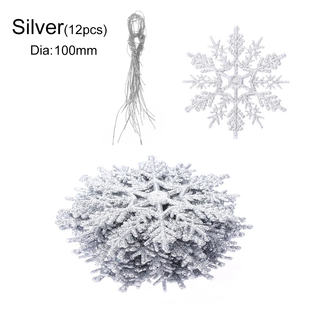 type 2 silver-10CM 10/12/20 штук DIY рождественская Снежинка из смолы кабошоны Украшение Аксессуары Скрапбукинг поделки рождественские украшения - Цвет: type 2 silver-10CM