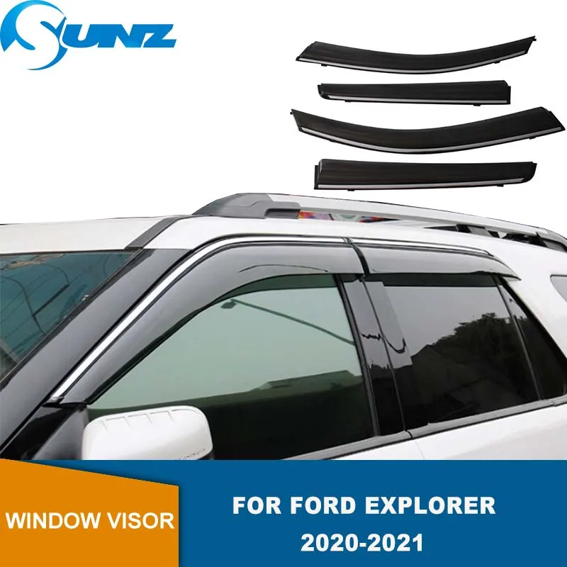 

Side Window Visor For Ford Explorer 2020 2021 2022 Door Visor Window Shield Window Rain Protectors Awnings Shelters SUNZ