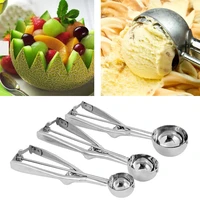 4cm 5cm 6cm kitchen ice cream mash potato scoop stainless steel spoon spring handle kitchen accessories wholesale tools
