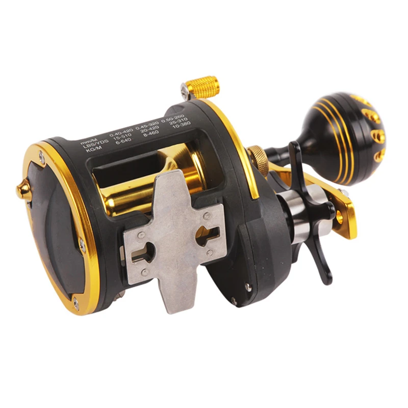 Морской барабан Рыболовная катушка 6 + 1 Нержавеющая сталь подшипник литой колеса