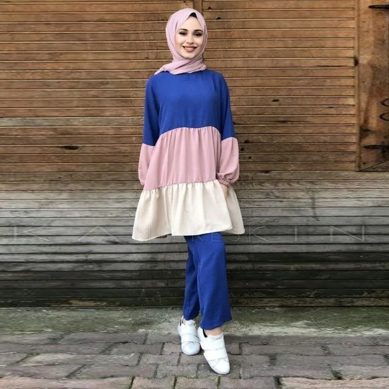 Женский комплекты для мусульман комплект из двух предметов Eid Рамадан Abaya Турция