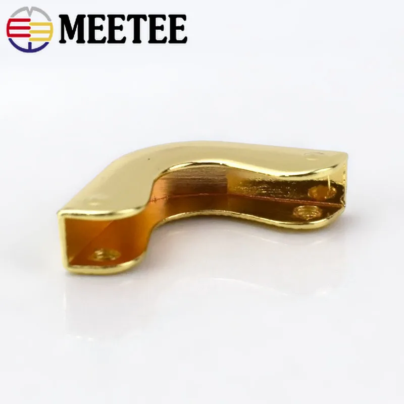 Meetee 5/10 шт. 25*37 мм угловая металлическая стандартная пряжка ручная облицовочная