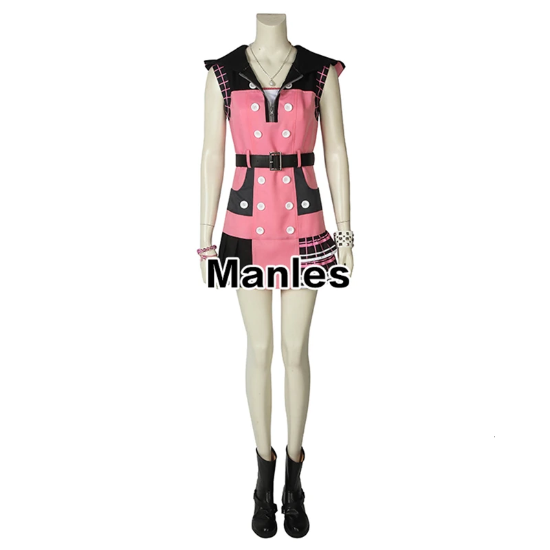 with boots Anime Game Kingdom Hearts 3 Dream Drop Distance Cosplay Kairi Princess of Heart Costume Carnival Adult Halloween Party Dress - Цвет: with boots