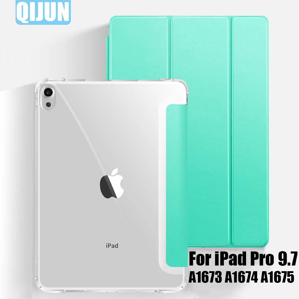 

Чехол для планшета Apple ipad Pro 9,7 2016 из искусственной кожи с тремя складками и подставкой, смарт-чехол для сна и пробуждения, чехол для pro9.7 A1673 A1674...