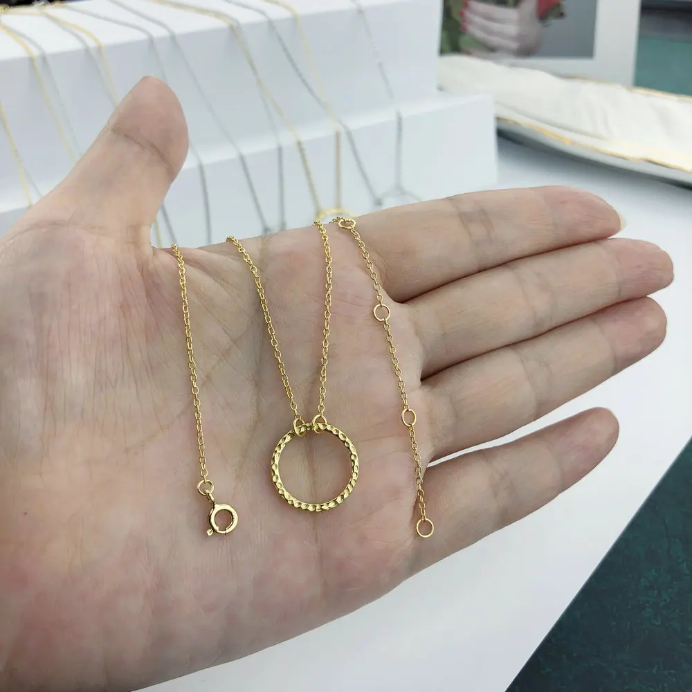 MOBUY 14K позолоченное ожерелье из стерлингового серебра 925 пробы для женщин кулон с