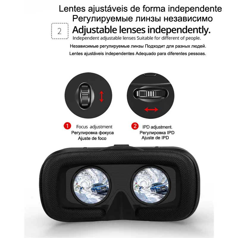 vr shinecon 6 0 casque virtual reality glasses 3 d 3d goggles headset helmet for iphone android smartphone smart phone viar lens free global shipping