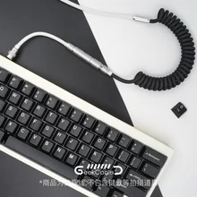 GeekCable Handmade Customized Mechanical Keyboard Data Cable For GMK Theme SP Keycap Line Black And White Colorway